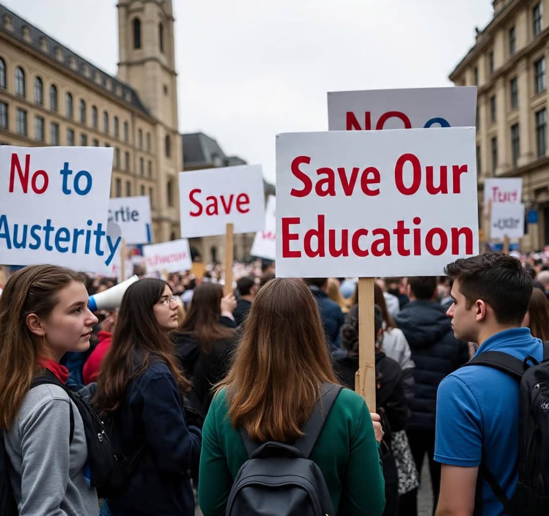 Bruxelles : les étudiants flamands manifestent contre les mesures d&rsquo;austérité