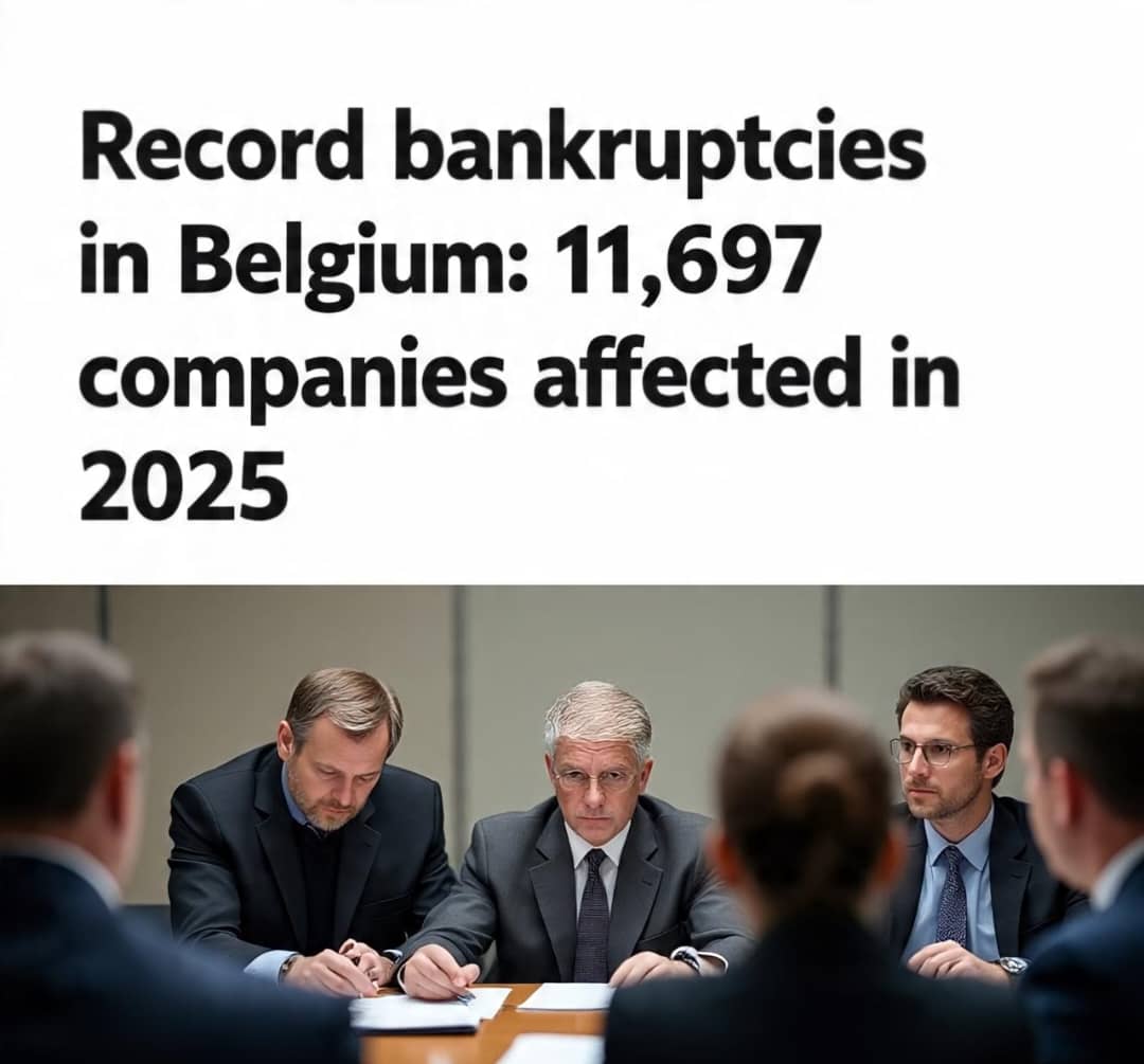 Record de faillites en Belgique : 11.697 entreprises touchées en 2025