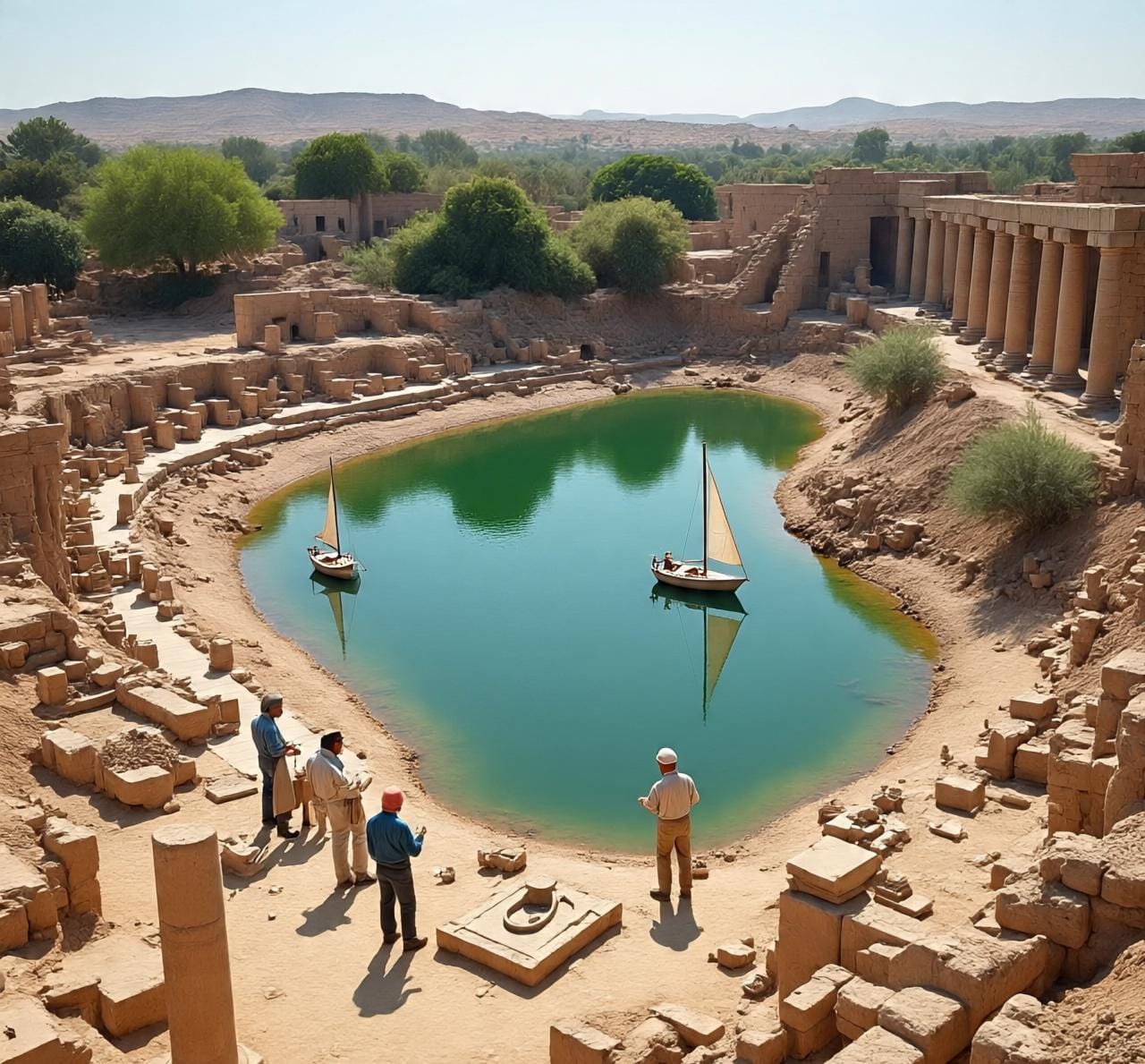 Découverte d&rsquo;un lac sacré à Louxor : un trésor archéologique